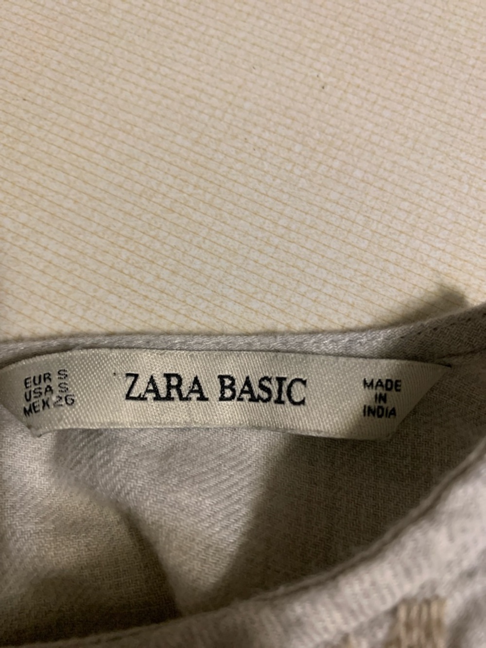 Zara Cream Embroidered Ruffle-Hem Long Sleeve Blouse - Picture 7 of 9